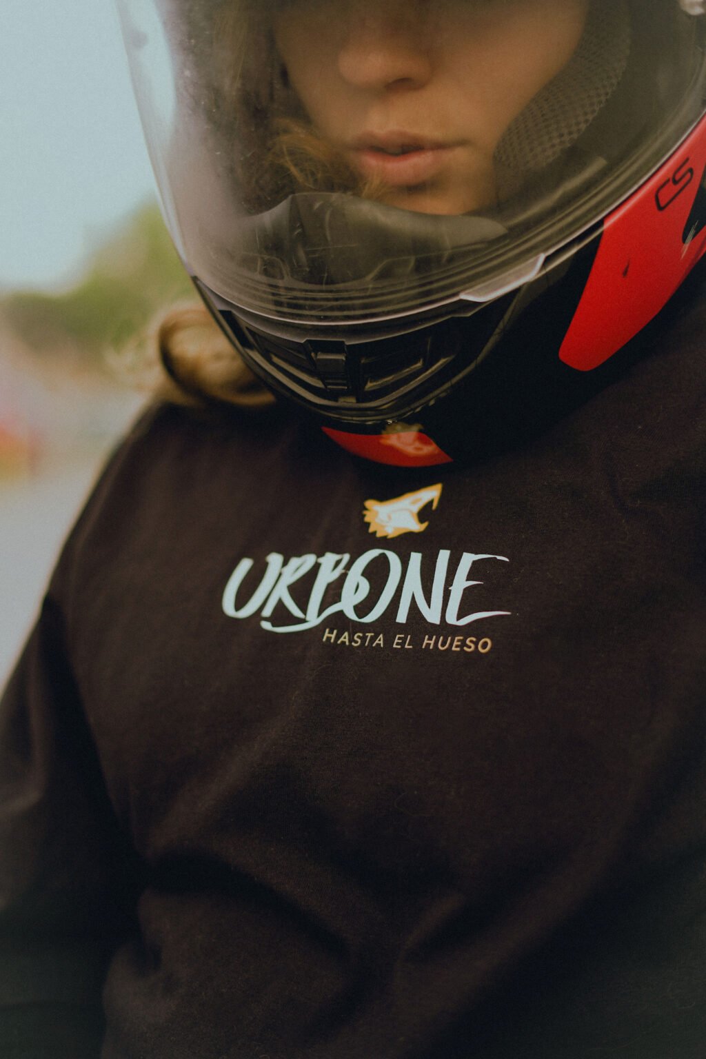 Playera streetwear urbana negra URBONE - Tigre en hueso